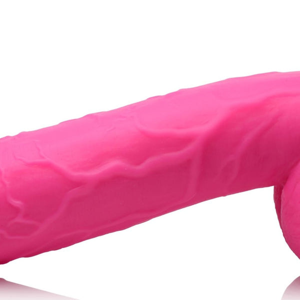 8.25 Inch Dildo with Balls - Pink - Royal Sins