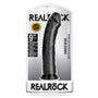RealRock Realistic 9 in. Curved Dildo With Suction Cup Black