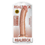 RealRock Realistic 10 in. Curved Dildo With Suction Cup Tan
