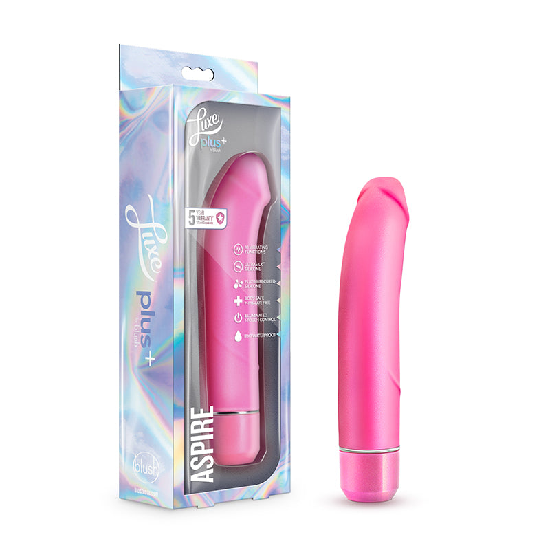Luxe Plus Aspire Silicone Vibrator Pink