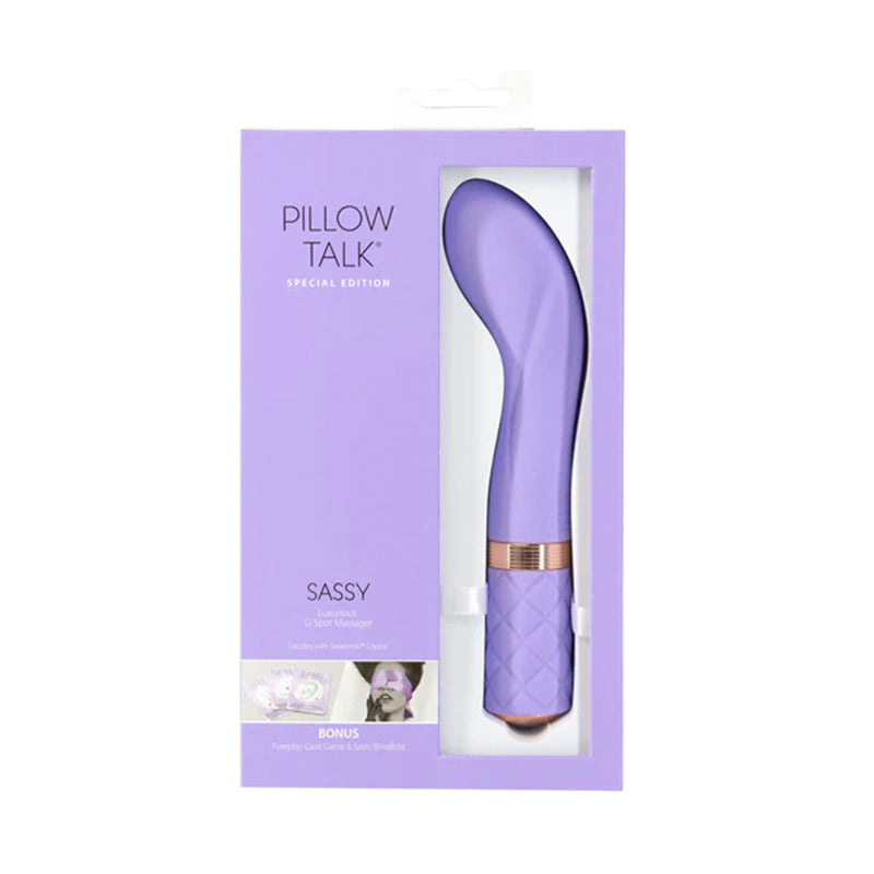 Pillow Talk Special Edition Sassy G-Spot Vibrator with Swarovski Crystal Purple