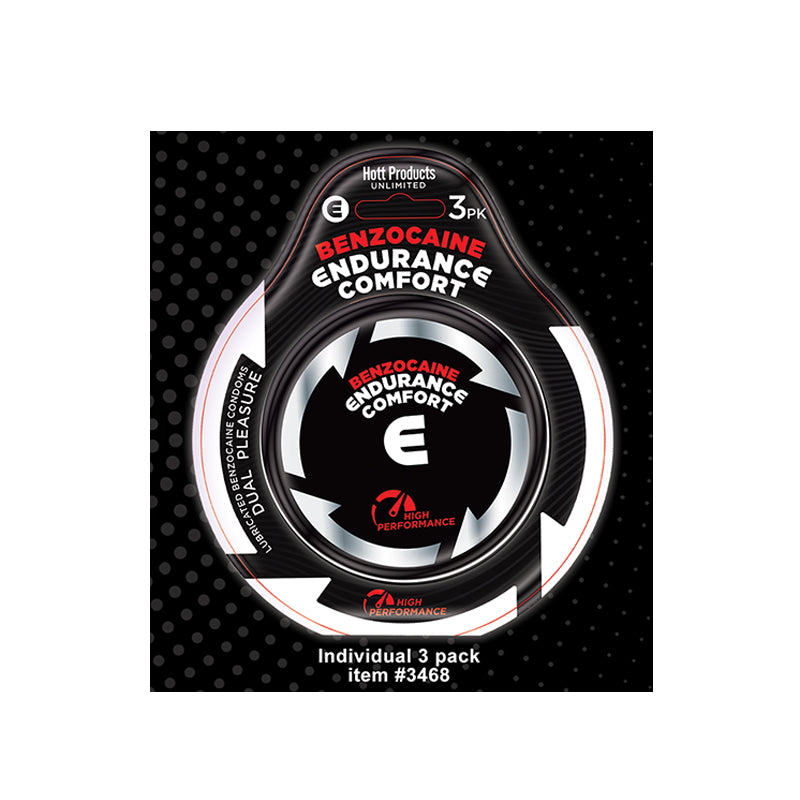 Endurance Comfort Benzocaine Condoms 3Pk