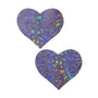 Pastease Love: Shattered Glass Disco Ball Lilac Heart Nipple Pasties