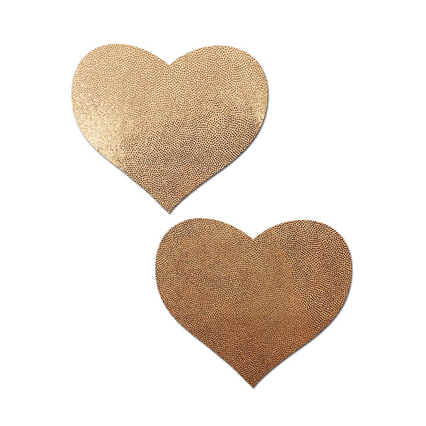 Pastease Love: Liquid Rose Gold Heart Nipple Pasties