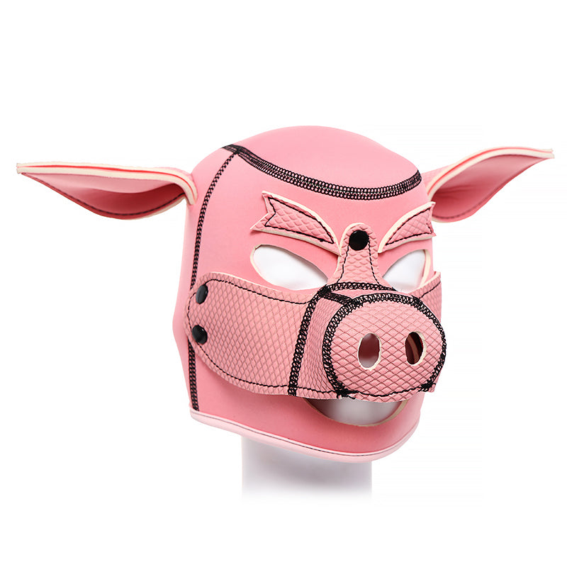 Ple'sur Neoprene Pig Mask Hood Pink Bag Packaging