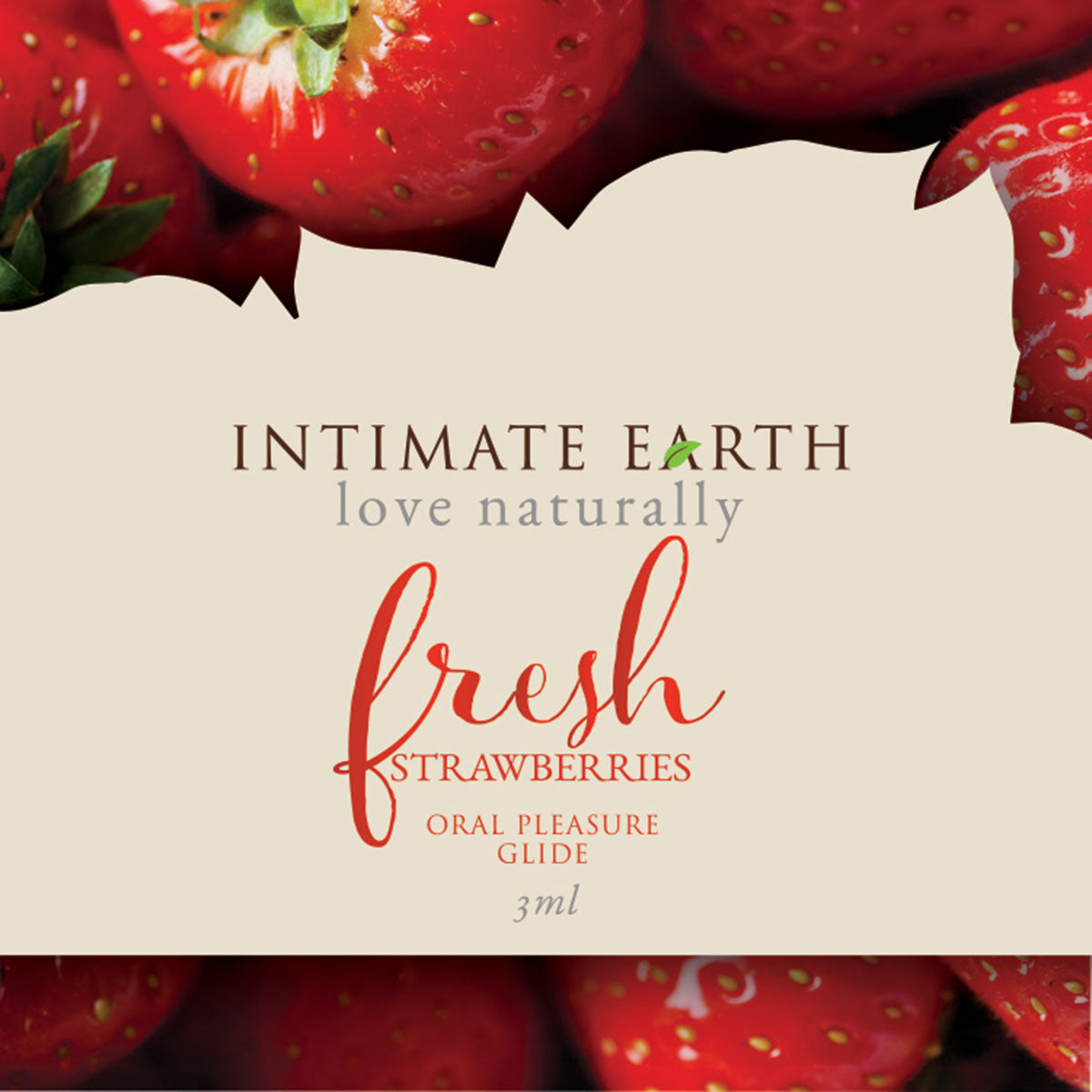 Intimate Earth Flavored Glide - Fresh Strawberries Single Foil