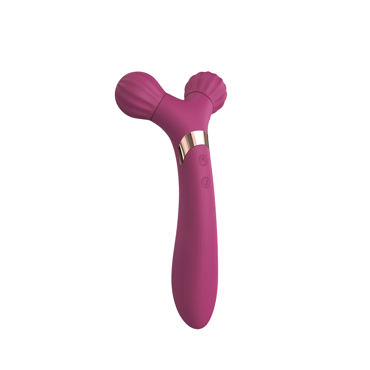 Love to Love Fireball Rechargeable Dual Ended Silicone Body Massager & Vibrator Plum Star