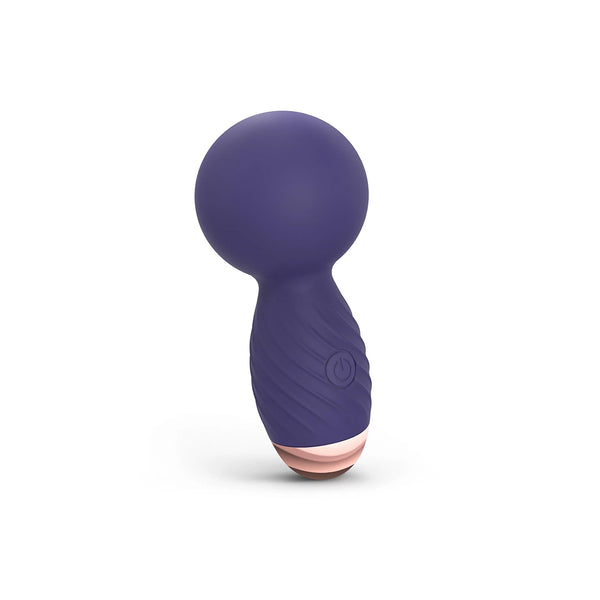 Love to Love Itsy Bitsy Rechargeable Silicone Mini Wand Vibrator Midnight Indigo