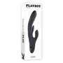 Playboy Rapid Rabbit Rechargeable Silicone Dual Stimulation Vibrator Black