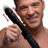 8X Auto Pounder Vibrating and Thrusting Dildo with Handle - Black - Royal Sins