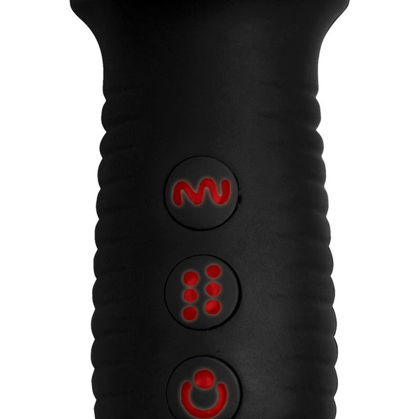 8X Auto Pounder Vibrating and Thrusting Dildo with Handle - Black - Royal Sins