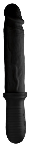 8X Auto Pounder Vibrating and Thrusting Dildo with Handle - Black - Royal Sins