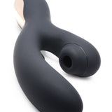 8X Silicone Suction Rabbit - Black - Royal Sins