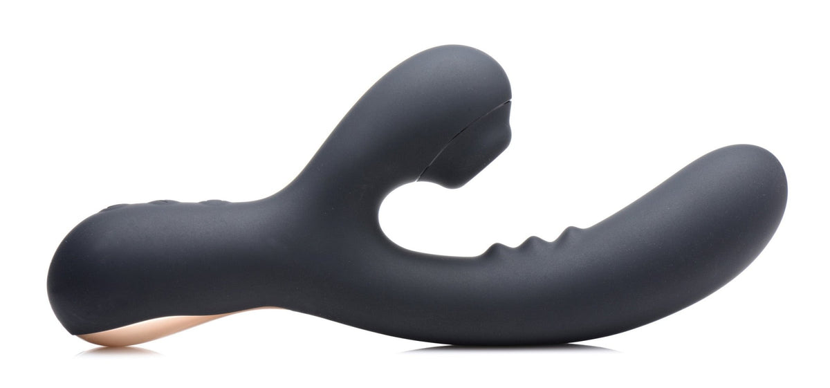 8X Silicone Suction Rabbit - Black - Royal Sins