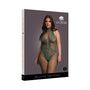 Le Desir Fishnet and Lace Bodystocking Midnight Green Queen Size