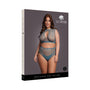 Le Desir Duo Net Key-Hole Bra Set Ocean Deep Queen Size