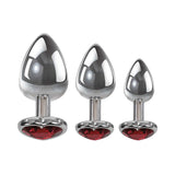 A&E Three Hearts Gem Anal Plug Set