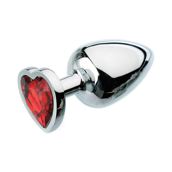 A&amp;E Red Hearts Gem Anal Plug Large