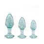 A&amp;E Glitter Gem Butt Plug Set Blue