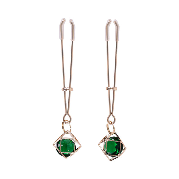SS S&amp;M Indica Crystal Nipple Clips