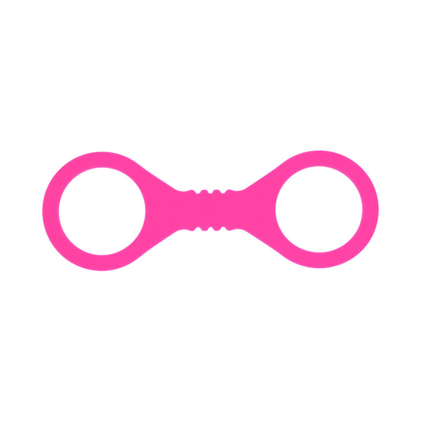 SS S&amp;M Small Hot Pink Silicone Cuffs