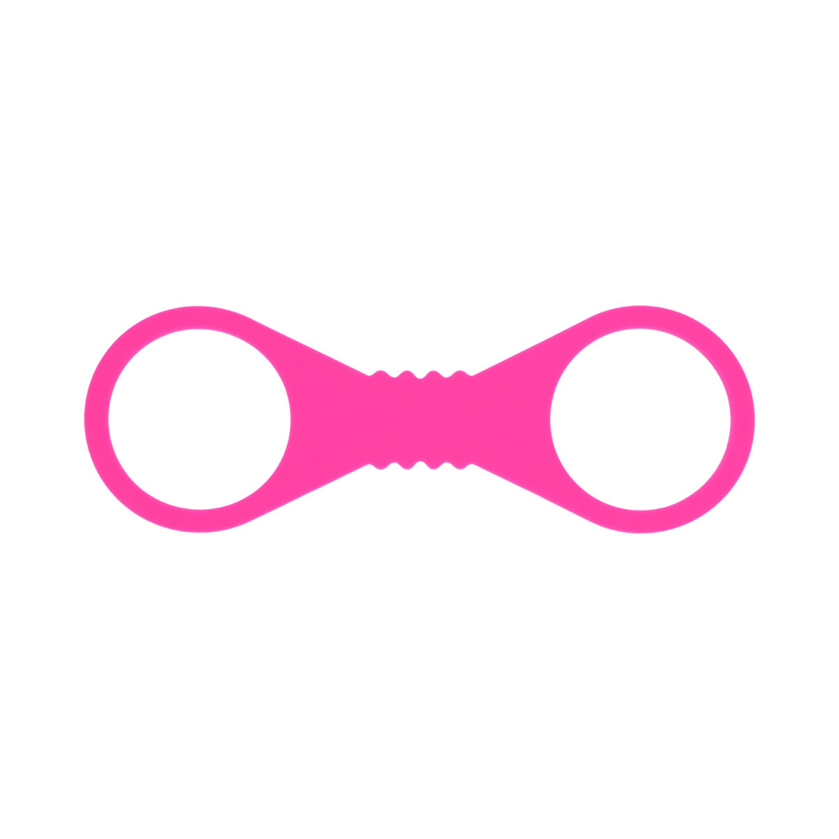 SS S&amp;M Large Hot Pink Silicone Cuffs