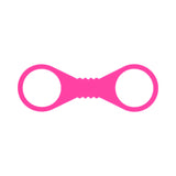 SS S&M Large Hot Pink Silicone Cuffs