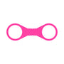 SS S&amp;M Large Hot Pink Silicone Cuffs