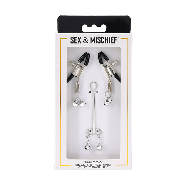 Sportsheets Sex &amp; Mischief Shadow Bell Nipple and Clit Jewelry