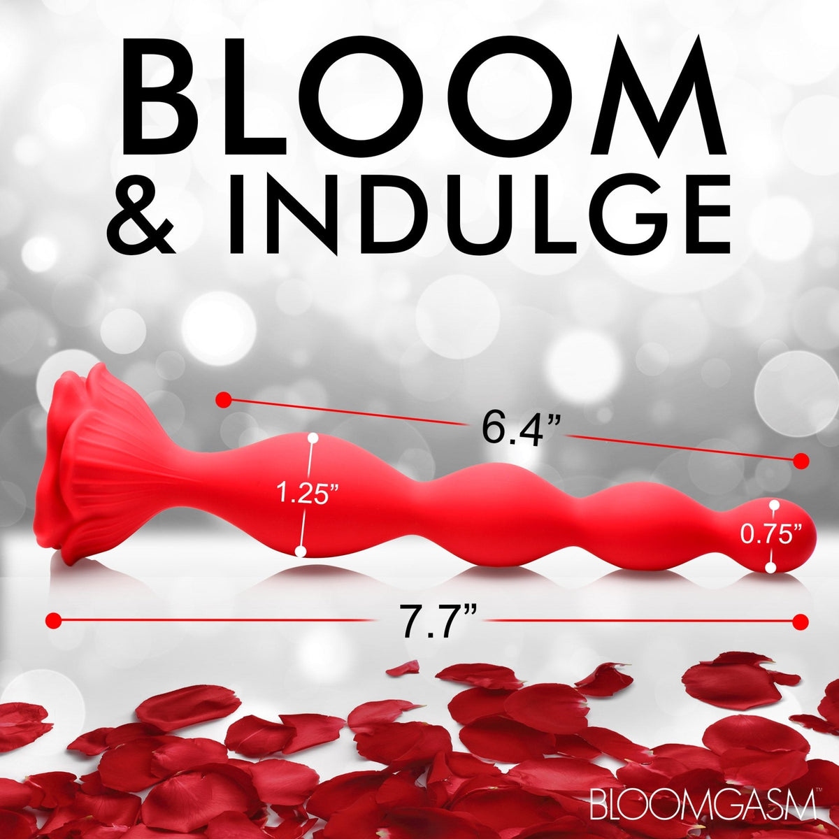 9X Beaded Bloom Silicone Rose Vibrator - Royal Sins