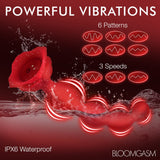 9X Beaded Bloom Silicone Rose Vibrator - Royal Sins