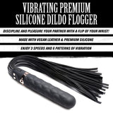 9X Vibrating Silicone Dildo Flogger - Royal Sins