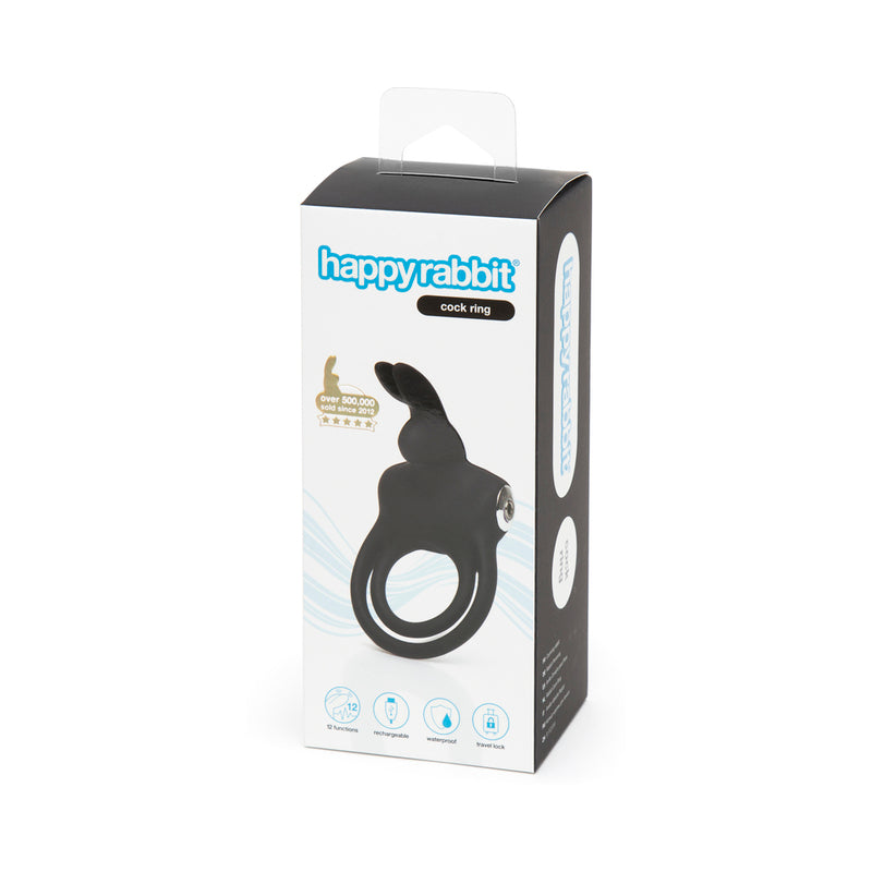 Happy Rabbit Vibrating Cock Ring Black