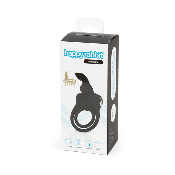 Happy Rabbit Vibrating Cock Ring Black