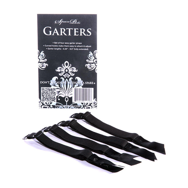 SpareParts Removeable Garter Black (set of 4)