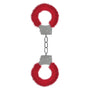 Shots Ouch! Beginner's Furry Handcuffs - Red