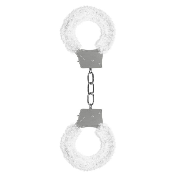 Shots Ouch! Beginner's Furry Handcuffs - White