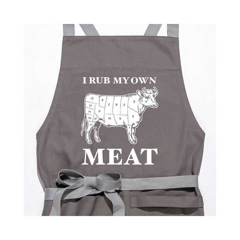 Twisted Wares I Rub My Own Meat Apron Dark Grey