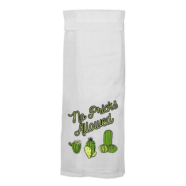 Twisted Wares No Pricks Allowed Flour Towel