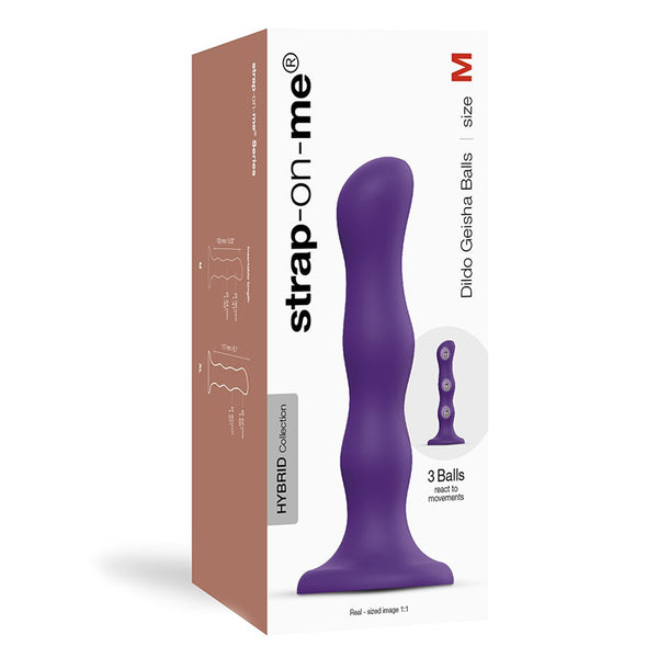 Strap-On-Me Geisha Ball Dil Medium - Purple