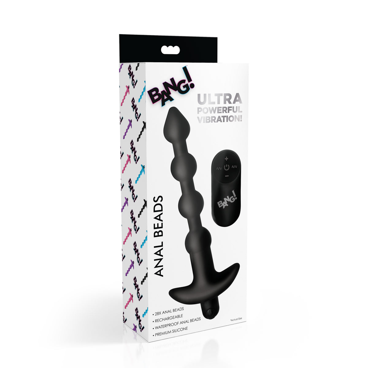 Remote Control Vibrating Silicone Anal Beads - Black