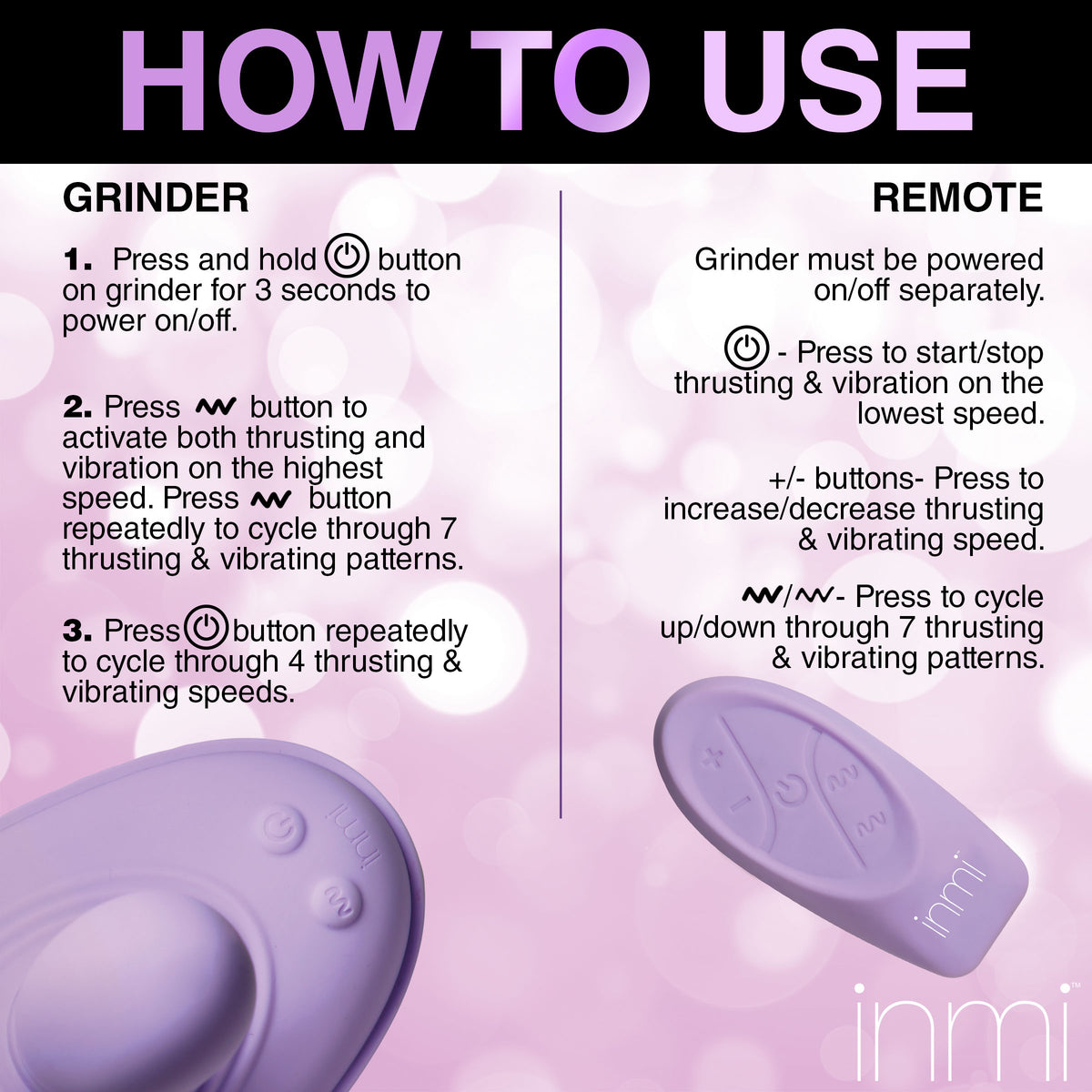 Thrust n' Grind Thrusting and Vibrating Silicone Sex Grinder