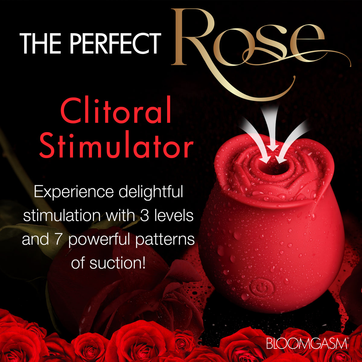 The Perfect Rose Clitoral Stimulator - Red