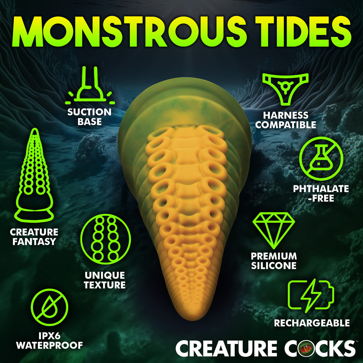 Monstropus 2.0 Vibrating Tentacle Silicone Dildo