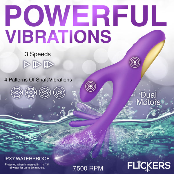 Tri Flick Silicone Flicking Rabbit Vibrator