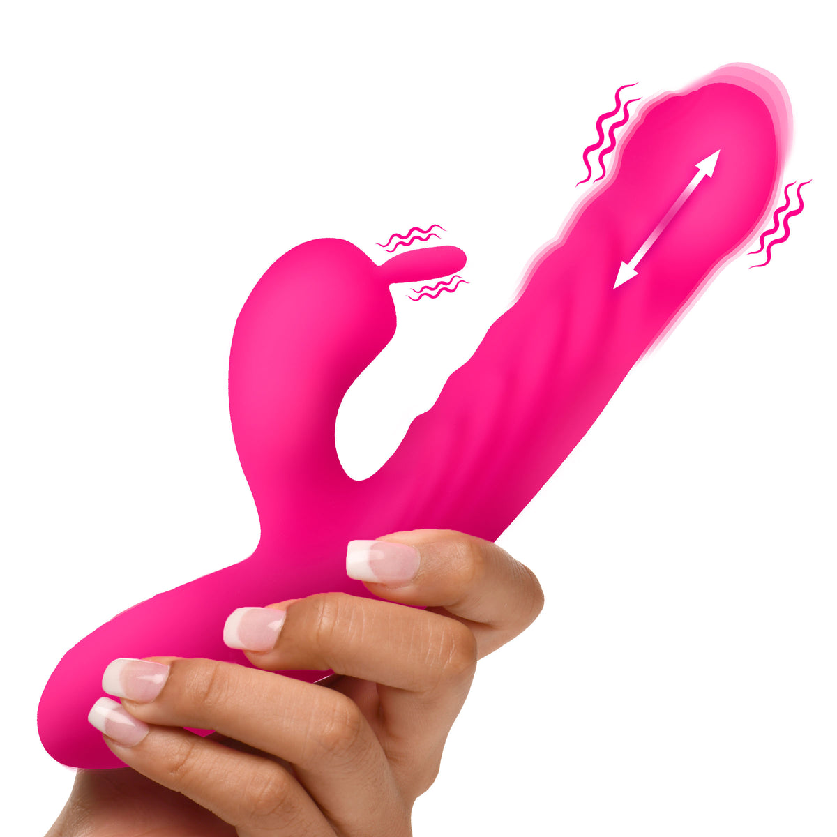 Thrusting and Vibrating Silicone Rabbit Vibrator