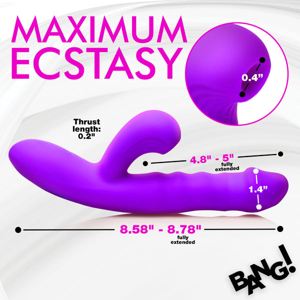 Thrusting and Sucking Silicone Rabbit Vibrator