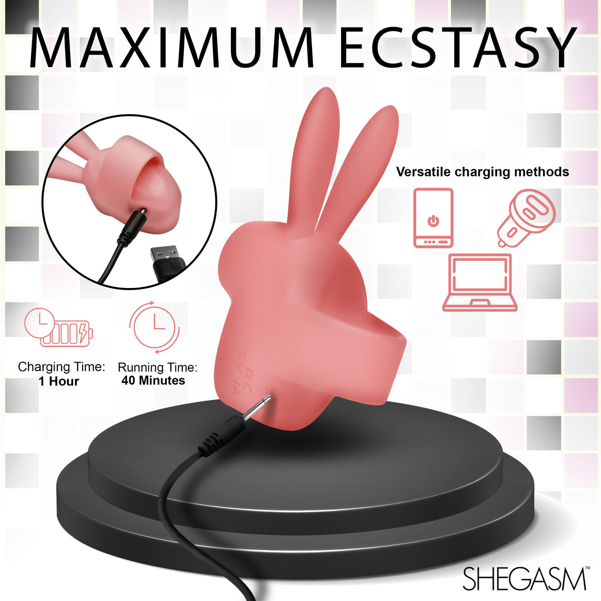 Sucky Bunny Clit Stimulator - Pink