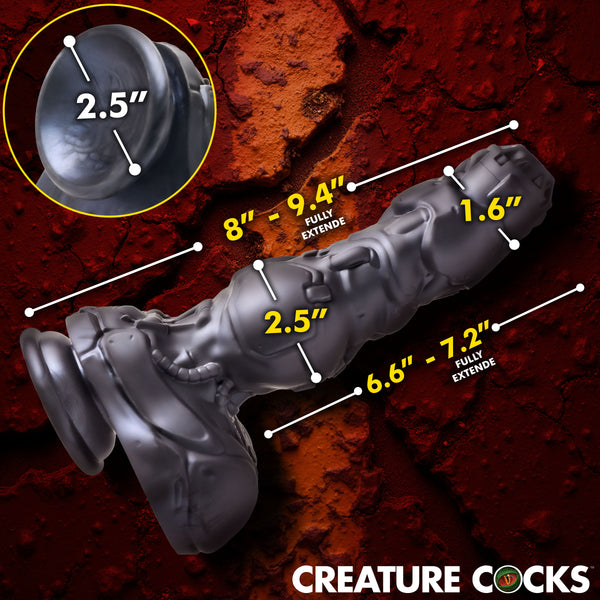 Creature Cocks AH484 Cyborg Cock Thrusting and Vibrating Silicone Dildo