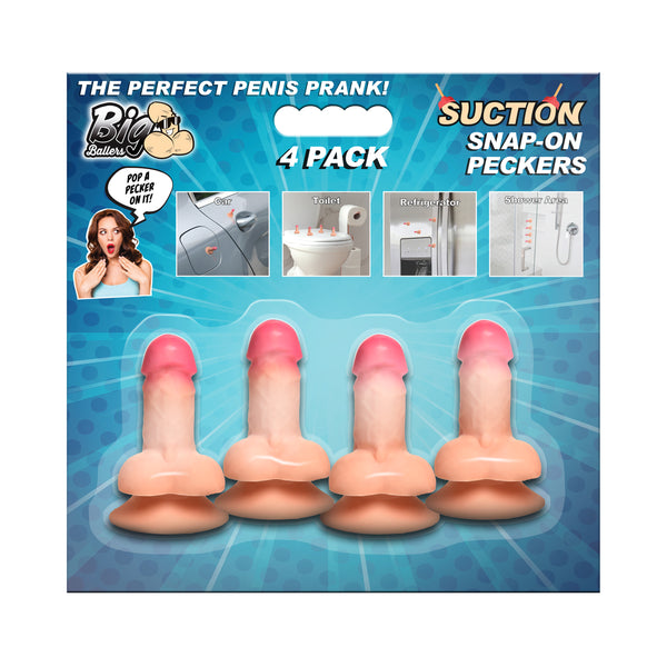 Big Ballers AH495 Suction Snap-on Peckers - Mini Dildo Fun Pack